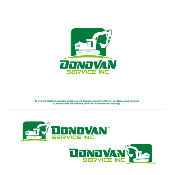 Earth mover logo with the title 'Help a young construction company identify itself in an aged industry'
