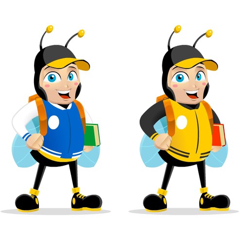Bumblebee design with the title 'Attractive and modern Bee mascot '