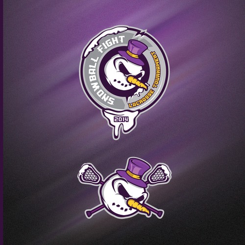 Tournament logo with the title 'Logo for Kinkaid Snowball Fight Tournament'
