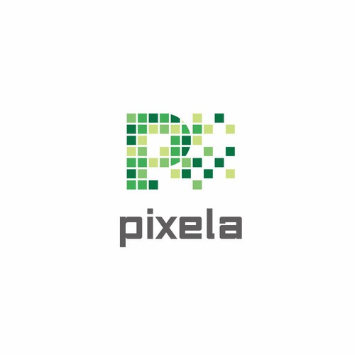 Pixel logo with the title 'modern logo'