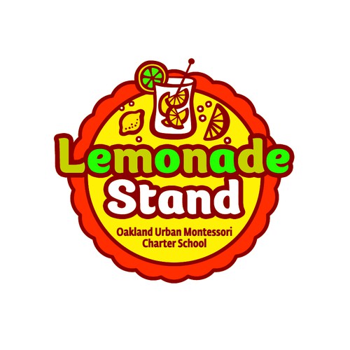 Drink logo with the title 'Logo for lemonade stand'