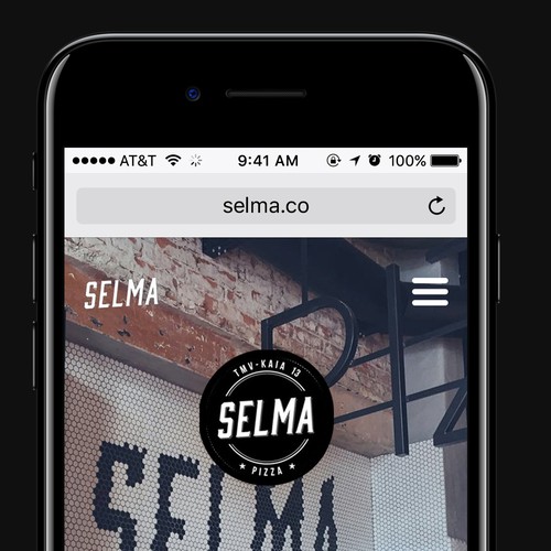Drink website with the title 'Cohesive Design For Selma'