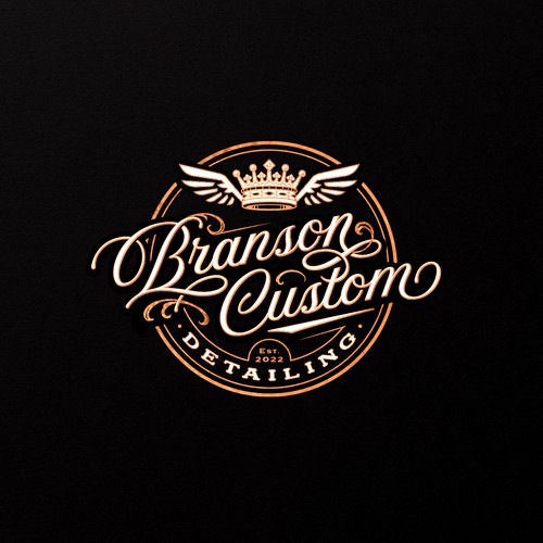 Crown brand with the title 'Branson Custom Detailing'
