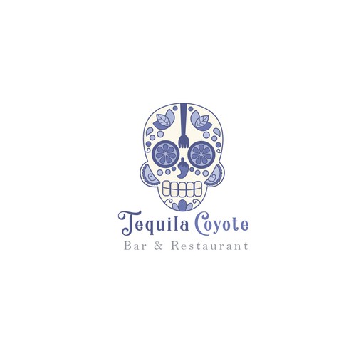 Halloween logo with the title 'Tequila Coyote'