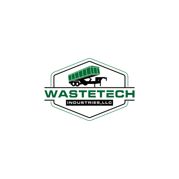 Dumpster logo with the title 'wastetech'