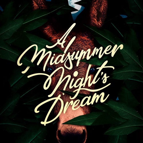 Typographic design with the title 'A Midsummer Night's Dream'