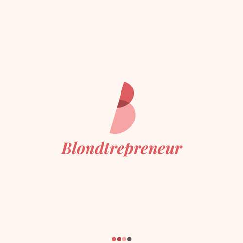 Blonde logo with the title 'Logo for a rising female entrepreneur'