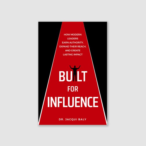 Book cover with the title 'Leadership Book Cover – “I” as Identity & Red‑Carpet/Spotlight Concept'