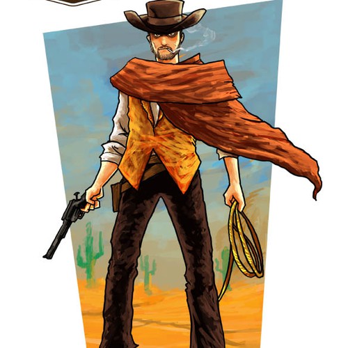 Cowboy design with the title 'cowboy character'
