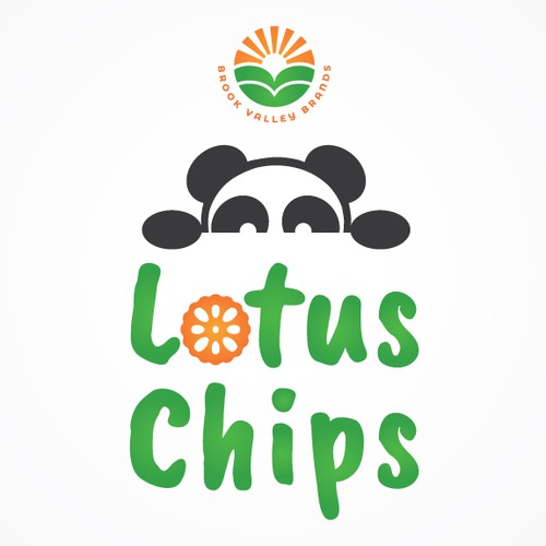Snacks design with the title 'Minimal fun branding for lotus chips snacks'