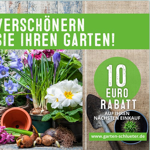 Offer design with the title 'Postcard Design for Schlüter '