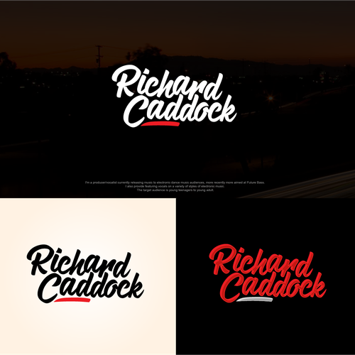 Artist logo with the title 'Richard Caddock music company logo'