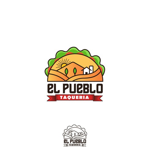 Burrito logo with the title 'Logo for tex mex food restaurant'