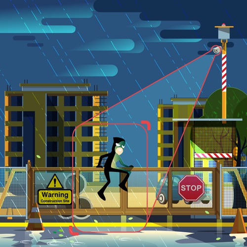 Technology illustration with the title ' AI Camera Platform - Homepage illustration of key-benefits'