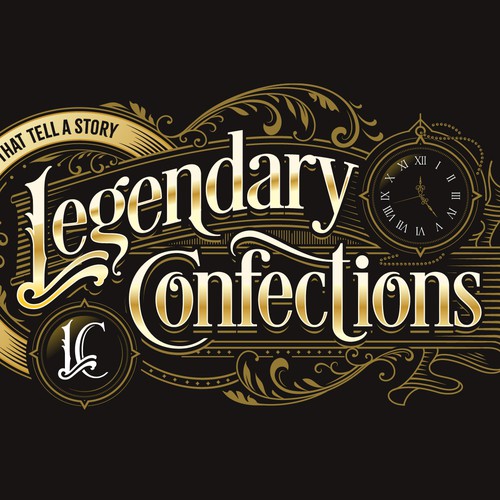 Victorian logo with the title 'Chocolatier Logo Design'