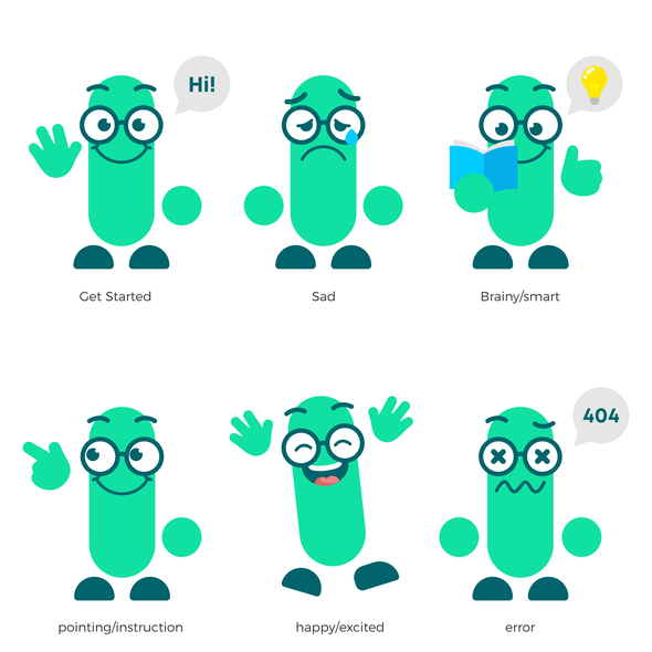 Emoji design with the title 'LetsReg Mascot design'