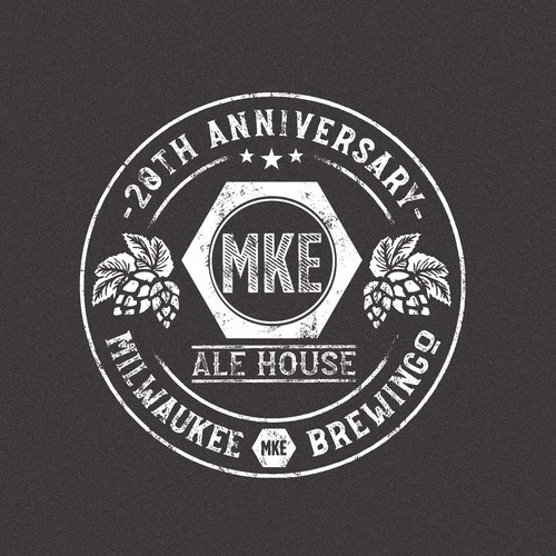 Grunge t-shirt with the title 'MKE '