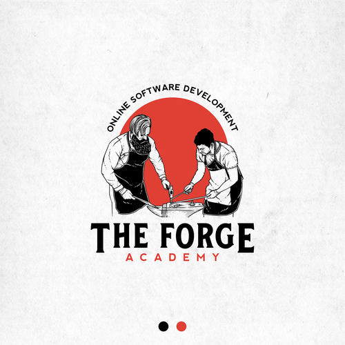Forge design with the title 'Logo concept for The Forge Academy'