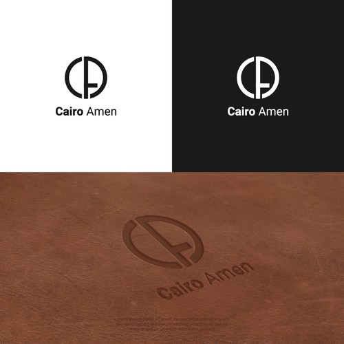 Typeface design with the title 'Modern Logo Design for Cairo Amen'