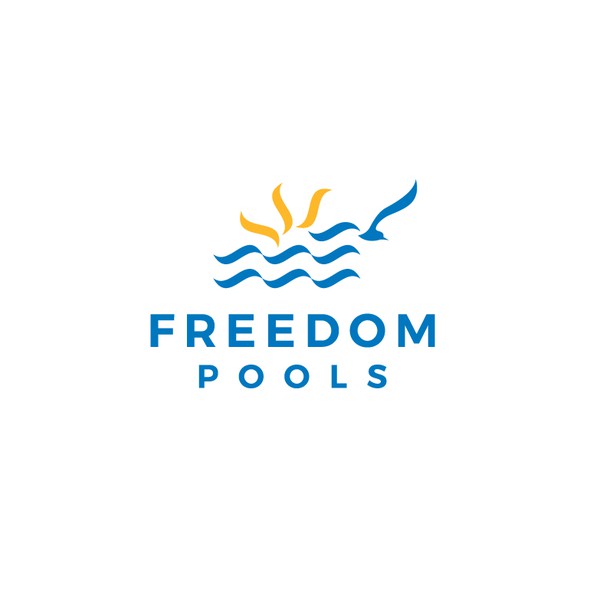 Pool design with the title 'Freedom Pools'