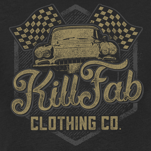 印有“KillFab Clothing Co. t恤”字样的汽车t恤