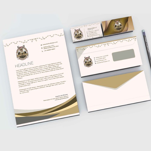 Corporate brand with the title 'design branding for Dasher's Designs Company'