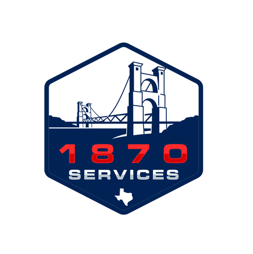 Blue and red logo with the title 'logo design contest winner'