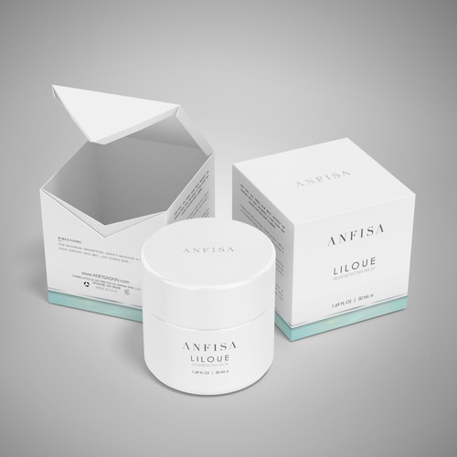 Skincare packaging with the title 'ANFISA'