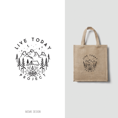 Mode design with the title 'Live today logo'