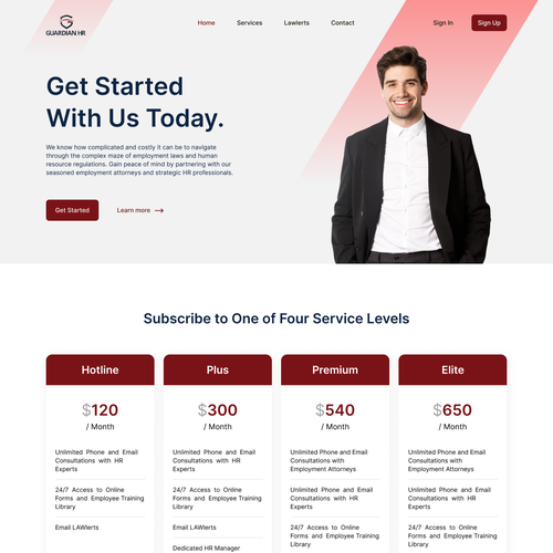 HR design with the title 'HR Consultant Website'