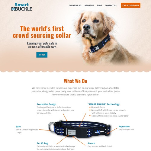 Collar design with the title 'Smart Buckle'