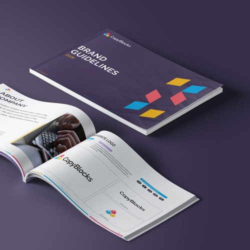 Style guide design with the title 'Logo & BrandGuide'