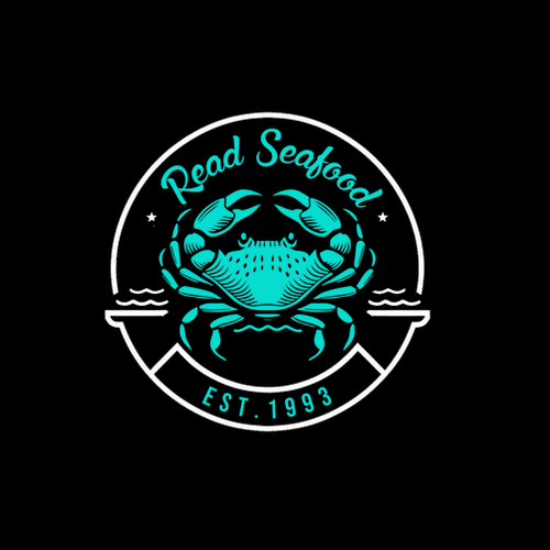 Crab logo with the title 'Read Seafood'