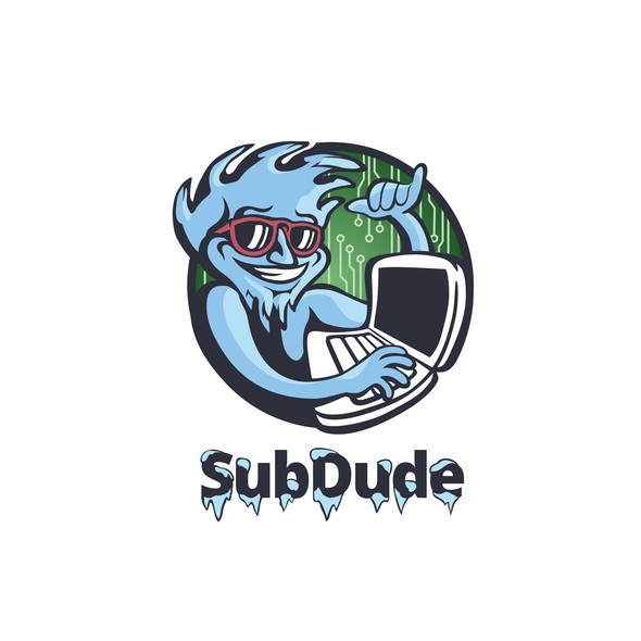 Dude logo，标题为“Subdude吉祥物/ logo”