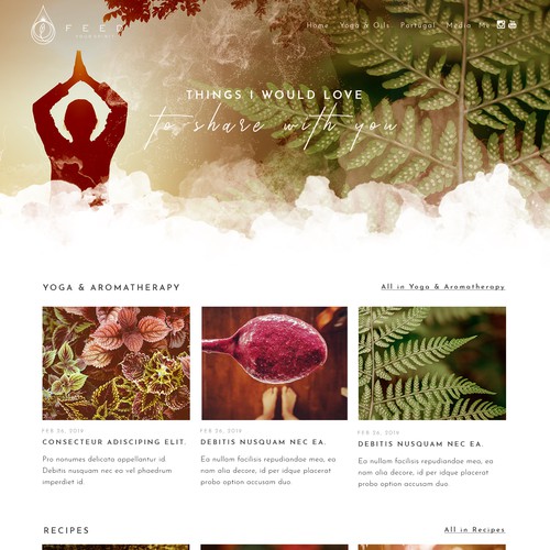 Spirit design with the title 'Feed Your Spirit - creative, warm, touching web design'