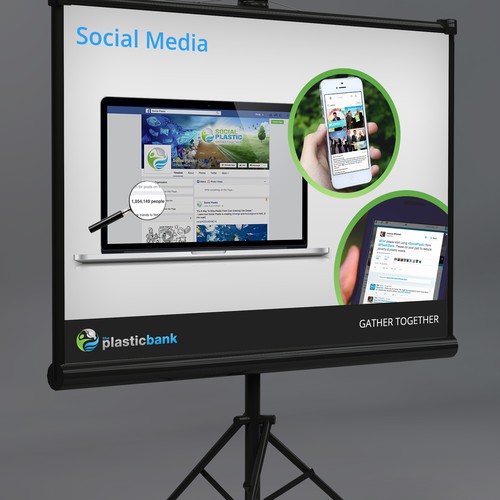 Plastic design with the title 'Presentation for The Plastic Bank'