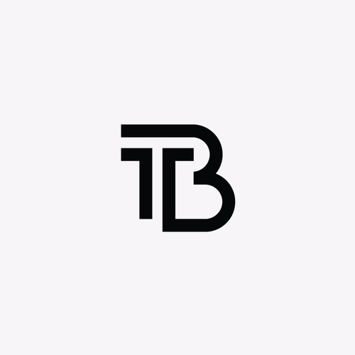B logo with the title 'Talent Bros Logo Design'