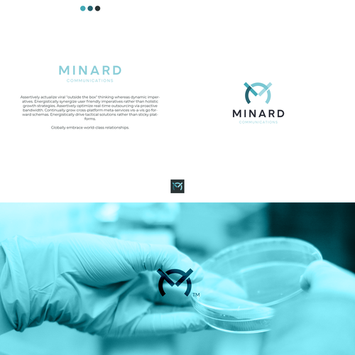 Pharmacy brand with the title 'Design for a clinical research presentation company'