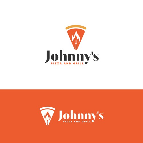 Eating logo with the title 'Pizza and grill logo'