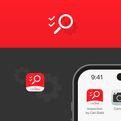 Workplace design with the title 'App icon design for an innovative global brand'