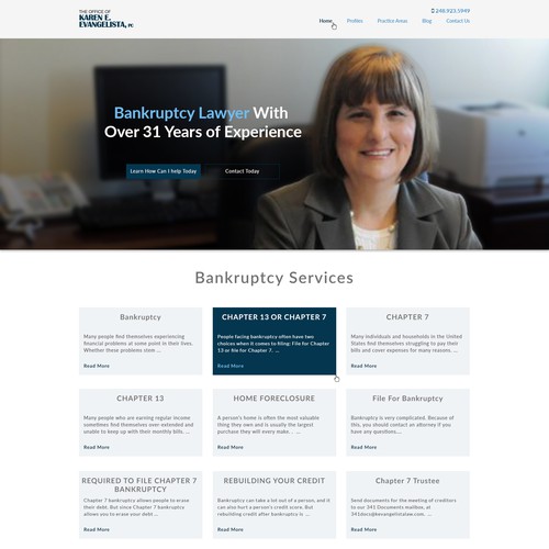 Attorney website with the title 'Lawyer site with modern design.'