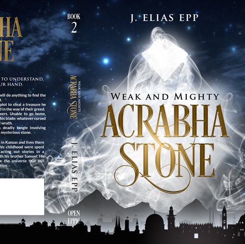 Stone design with the title 'Acrabha Stone in Weak and Mighty'