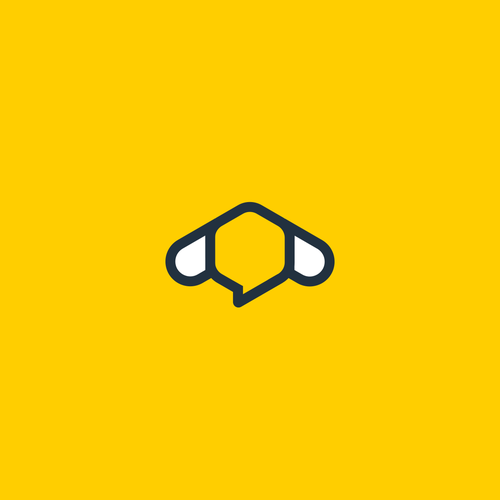 Cute messages logo with the title 'Bizybee logo design'