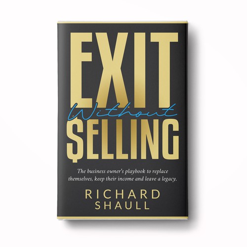 Typography book cover with the title 'Exit Without Selling'
