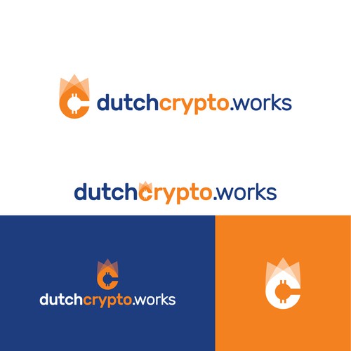 Currency design with the title 'Dutch Crypto Works Logo Design'