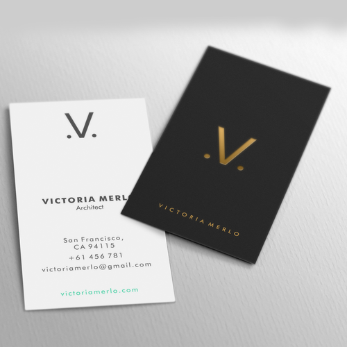 Architect logo with the title 'Victoria Merlo logo'