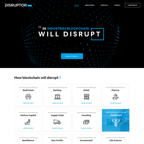 Black website with the title 'Cryptocurrency, Blockchain, Bitcoin Related Reviews and News Site'