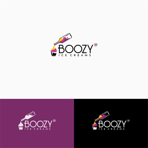 Moonshine logo with the title 'Boozy Ice Creams'