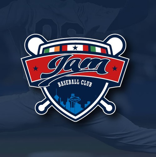 Las Vegas logo with the title 'Logo baseball for JAM Baseball Club'