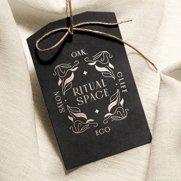 Botanical logo with the title 'A Mystical, Vintage Vibe Logo Design for a Hair Salon'